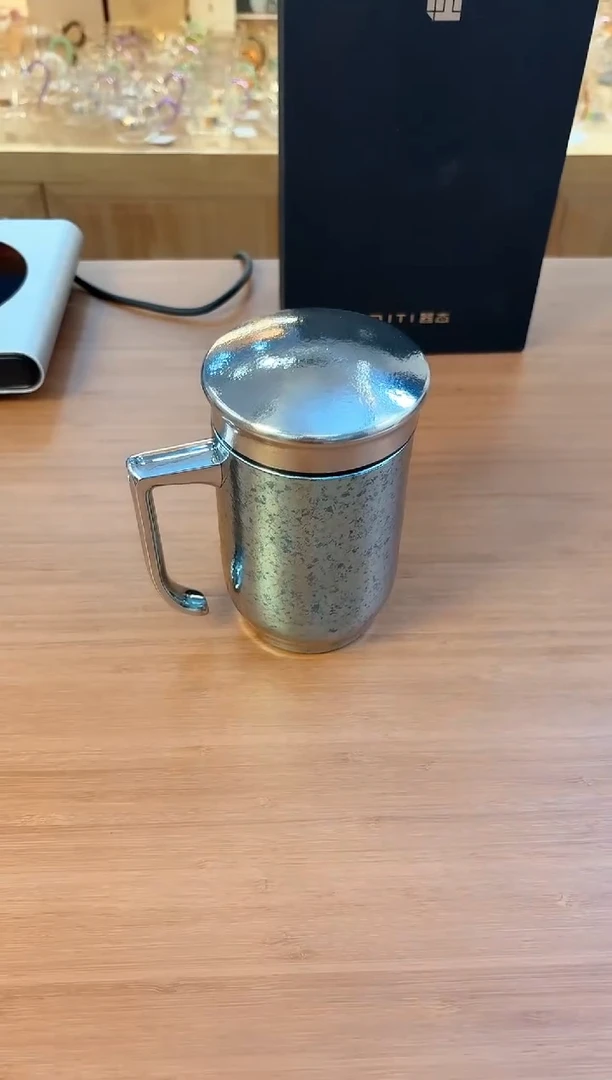 器态-钛晶办公杯-蓝色+口袋杯