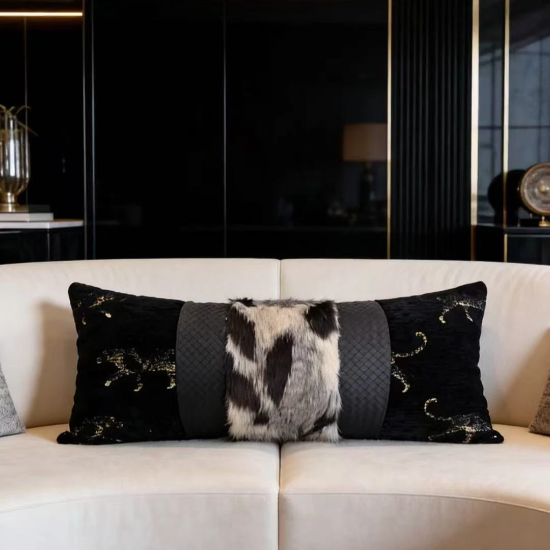 雪尼尔抱枕轻奢床头沙发靠背垫沙发长条睡觉专用车载腰靠多功能