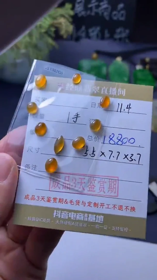 颈饰未镶嵌翡翠蛋面