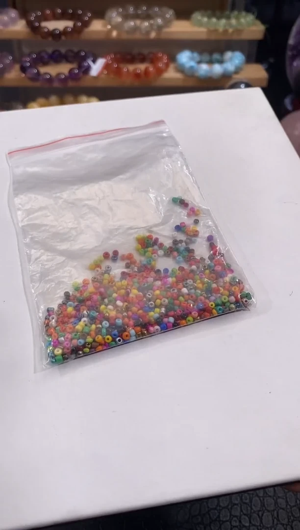 水晶手链未镶嵌2mm彩隔珠10g