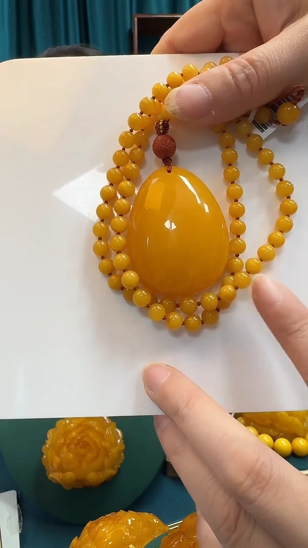 未镶嵌吊坠(赠链)琥珀蜜蜡水滴套装