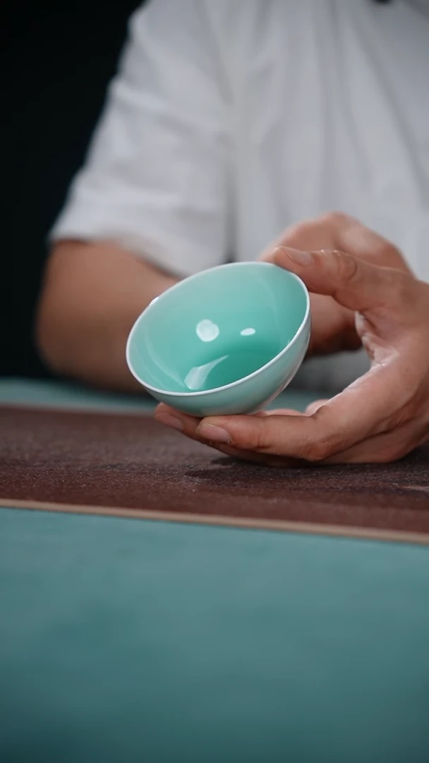 30-3芒口杯（粉青·归无底款）
