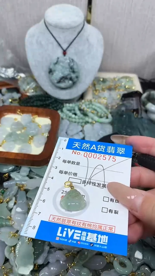 翡翠未镶嵌颈饰净货挂件-2575