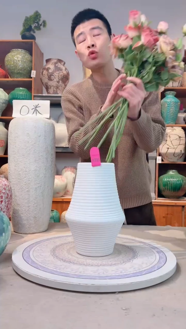 瓶陶瓷花瓶 无花  福利 不能装水 a721