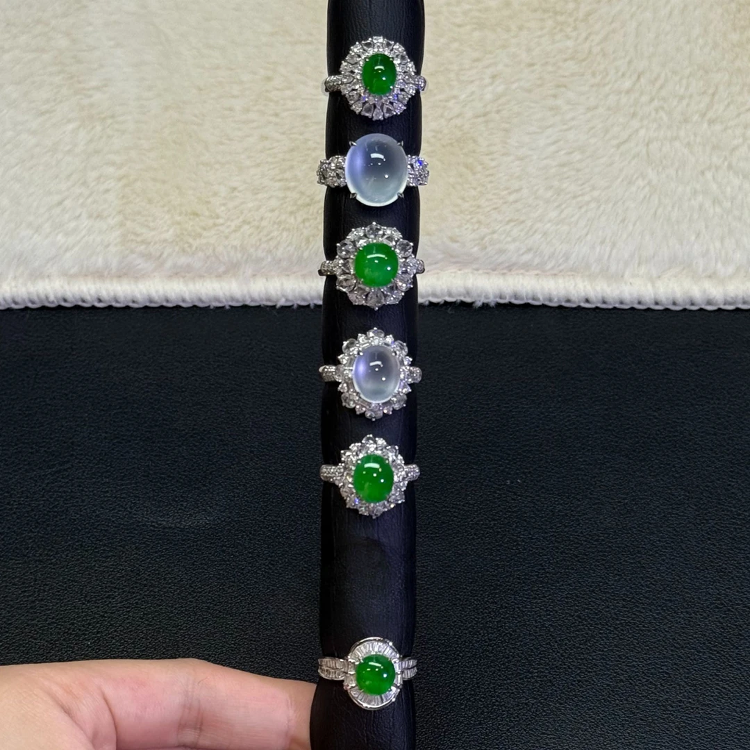 翡翠戒指1件-18K金-多样性发货只发一件-CC92-BK|CXQ21