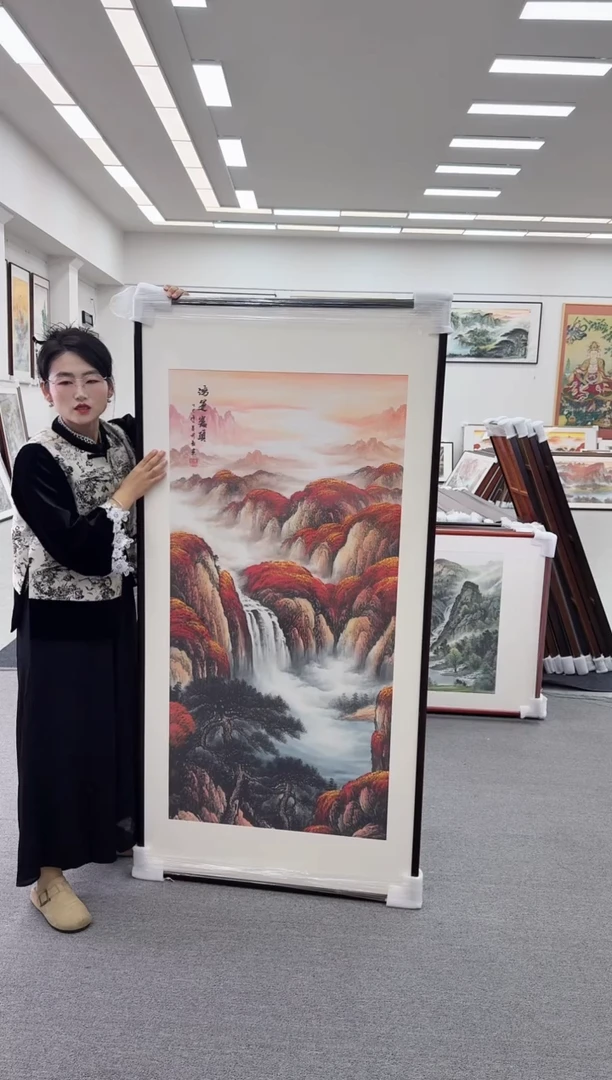 国画手绘   219*88  鸿运当头