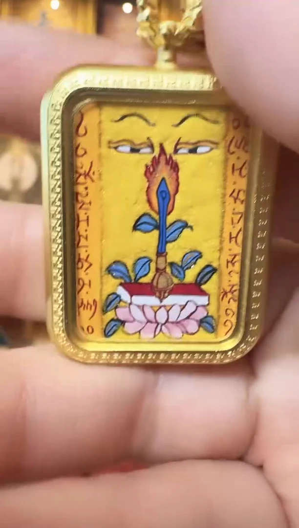 吊坠文老师--热贡纯手绘