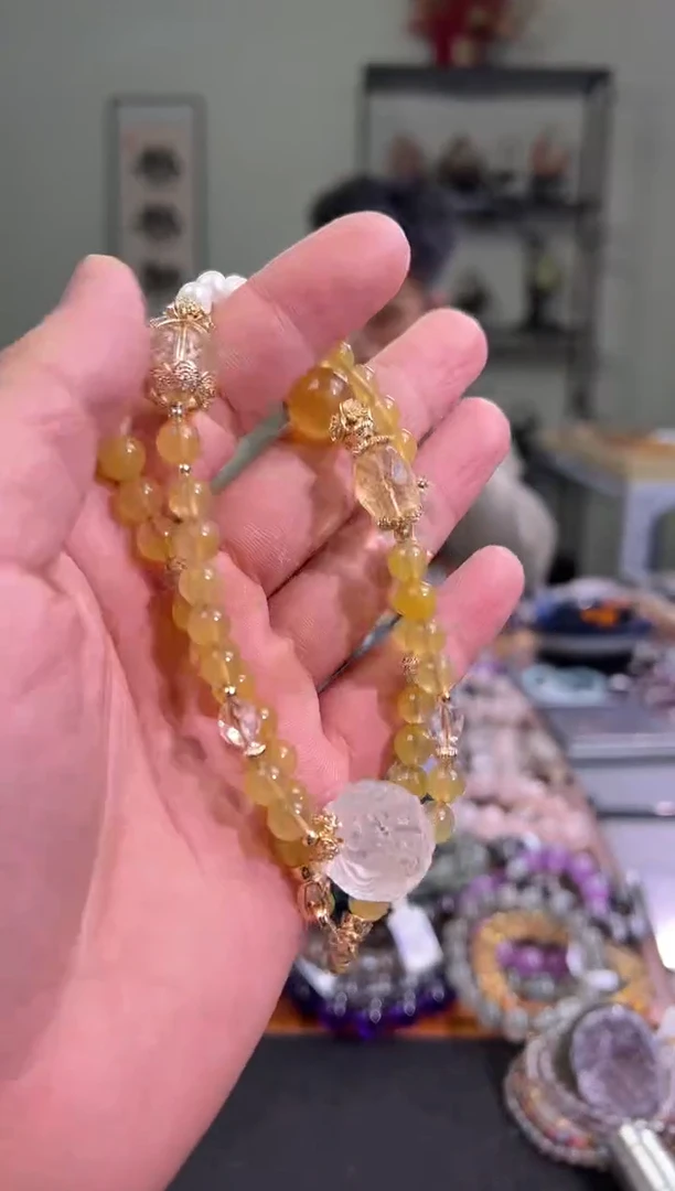 【闪购商品】水晶项链未镶嵌黄兔毛手链（多样性发其一）