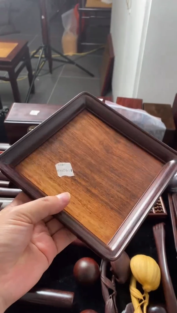 紫檀木类端景台文盘