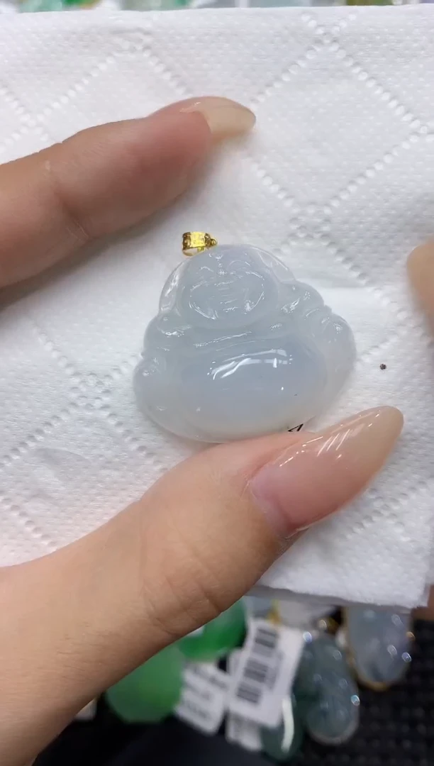 颈饰18K金镶嵌翡翠111111111111