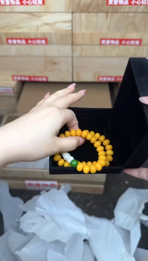 黄玉菩提双圈带碳烧猫爪商品链接@@L007