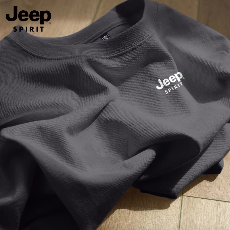 JEEP吉普男士t恤短袖夏季2025新款宽松高级感男装户外半袖休闲装
