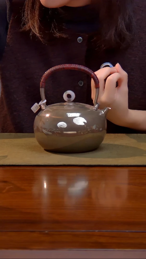 大千手作  满月 足银 烧水壶