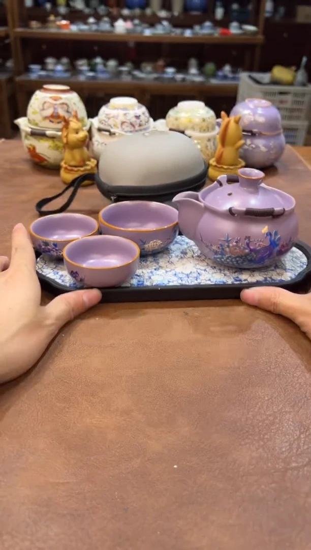 真的很便宜会开片的旅行茶具