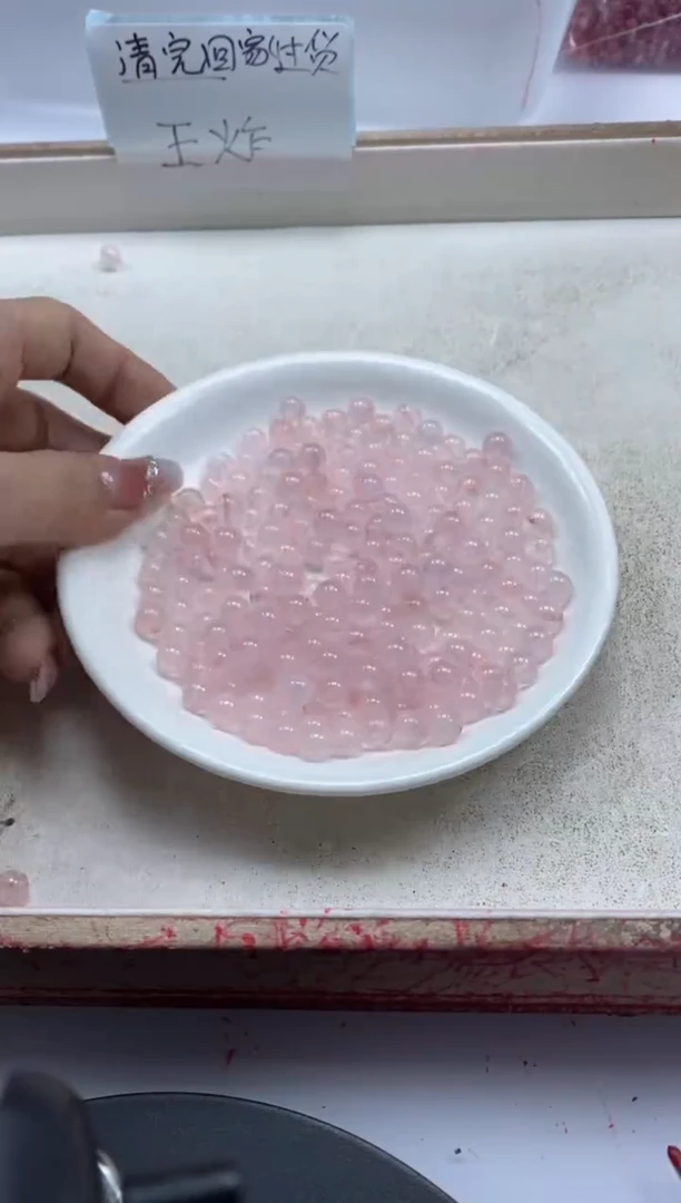 【闪购商品】水晶颈饰未镶嵌w934粉水晶6mm*40颗