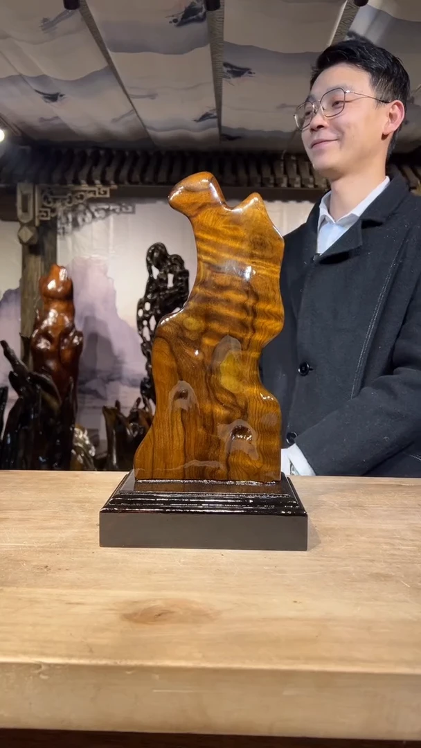 【闪购商品】金丝楠金丝楠小叶桢楠摆件35-18-13