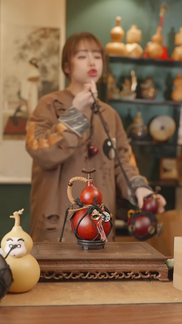 【闪购商品】245号精品天然大漆工艺防渗内胆酒葫芦~