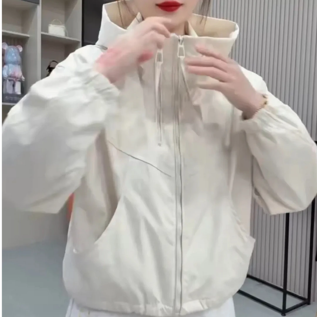 EG大码胖妹妹春款运动休闲时尚百搭连帽外套5535