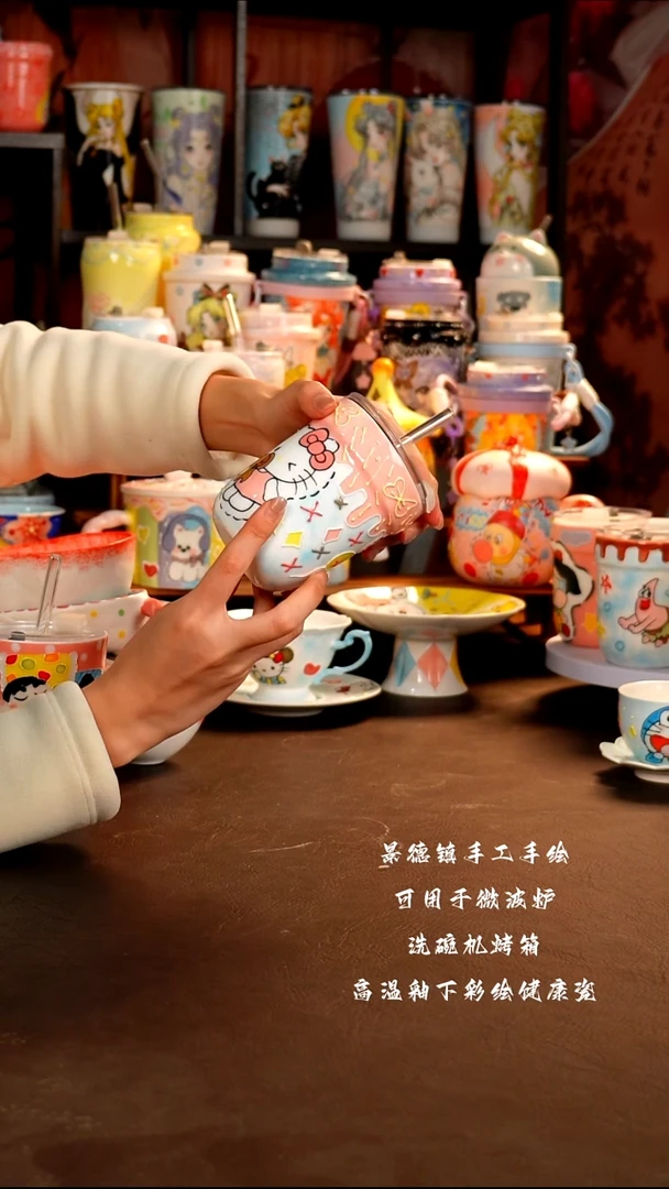 景德镇手工手绘杯杯