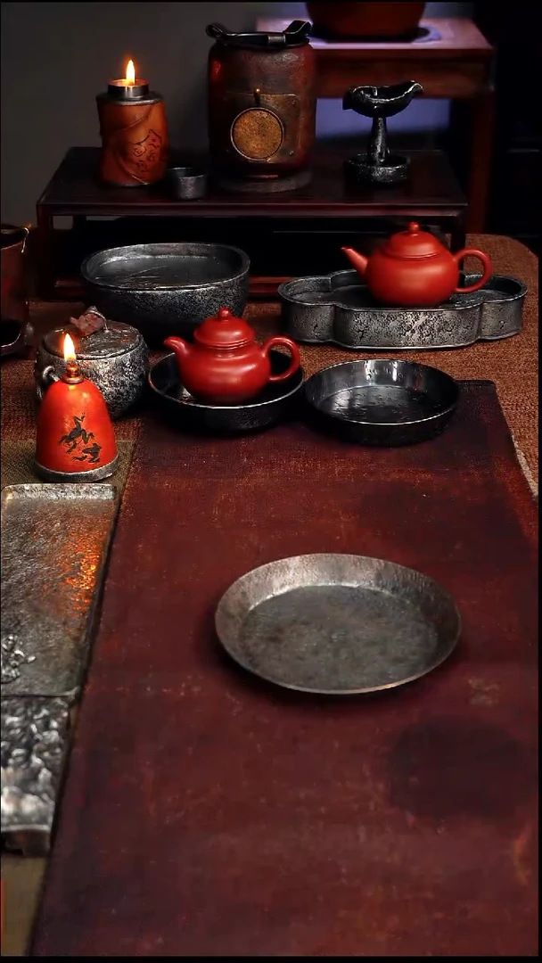 9858福利纯锡壶承茶盘直径13