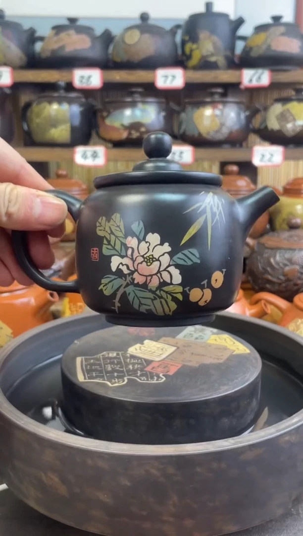 【闪购商品】壶建水紫陶江浩老师彩填壶