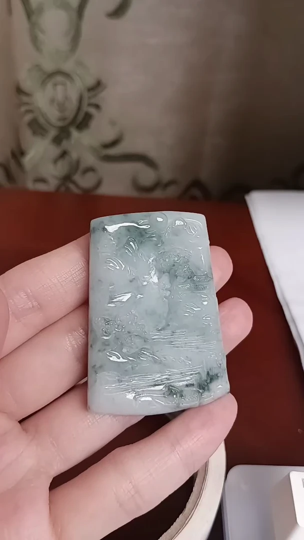 颈饰未镶嵌翡翠-纯天然缅甸A货翡翠吊坠-