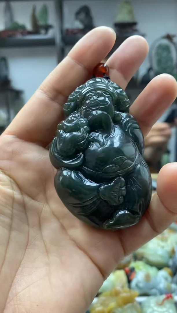 和田玉未镶嵌把件1