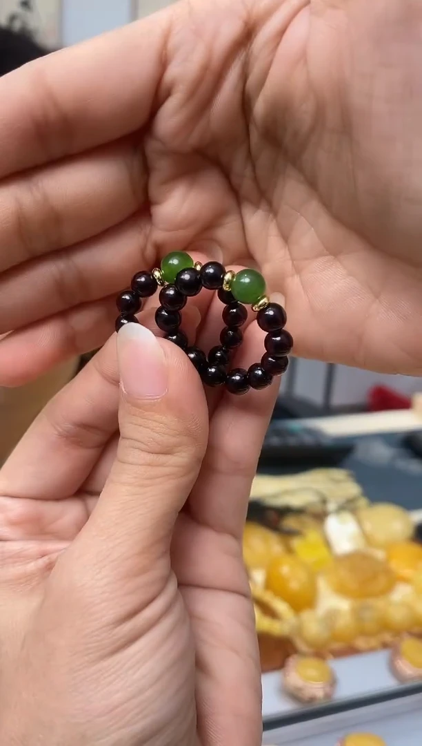 【闪购商品】琥珀裸石未镶嵌天然琥珀蜜蜡戒圈多样性发一