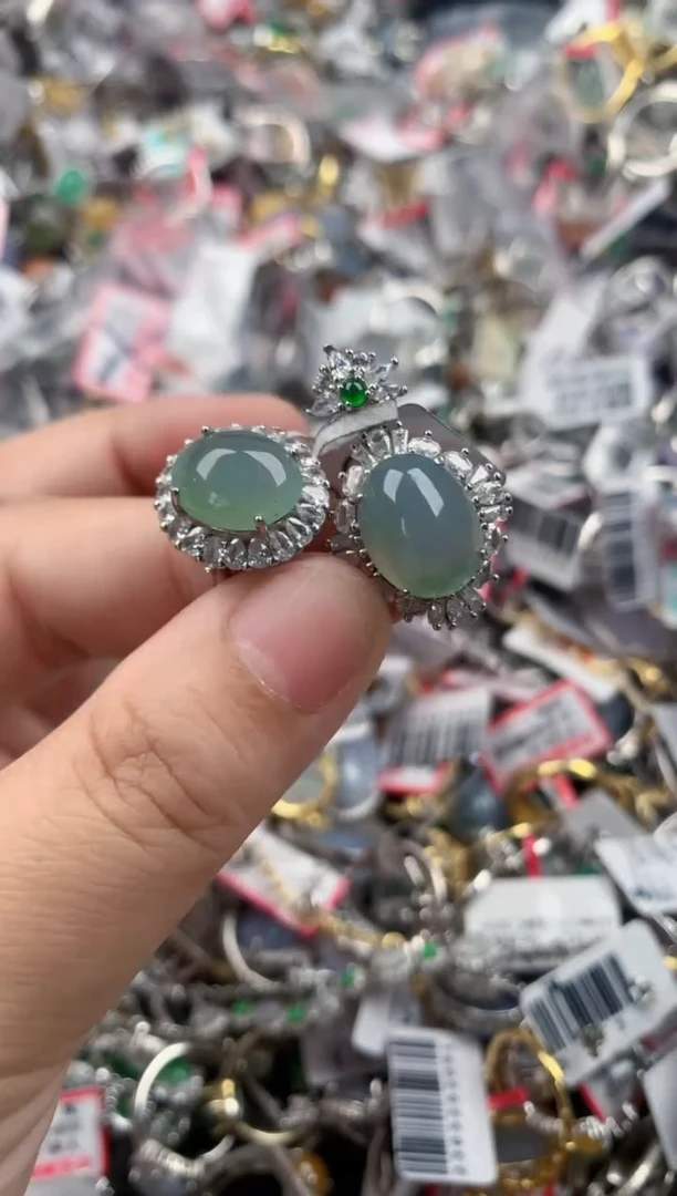 银S925镶嵌戒指翡翠111     8