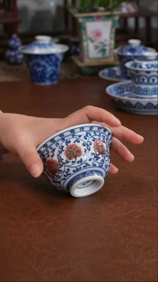 景德镇高端茶器墨奈手工手绘陶瓷茶具