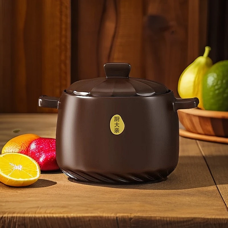 厨大亲8L正品家用炖煮燃气专用砂锅干烧耐高温陶瓷带盖煲仔饭沙锅