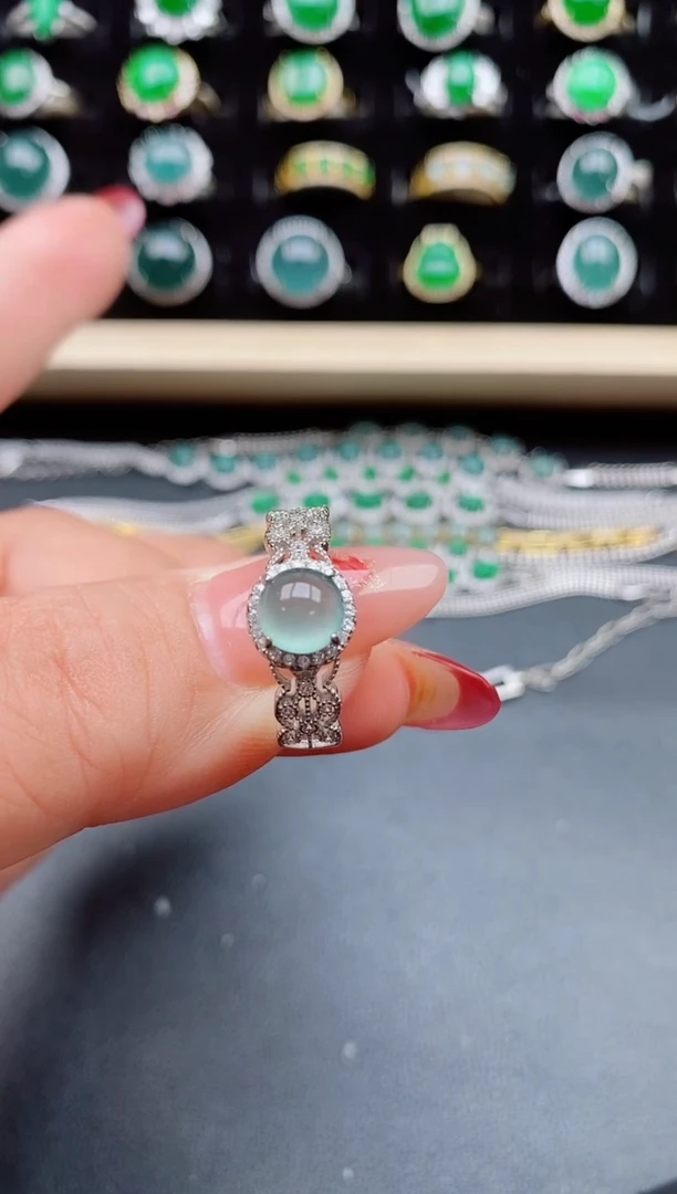 【闪购商品】翡翠戒指银S925镶嵌805508