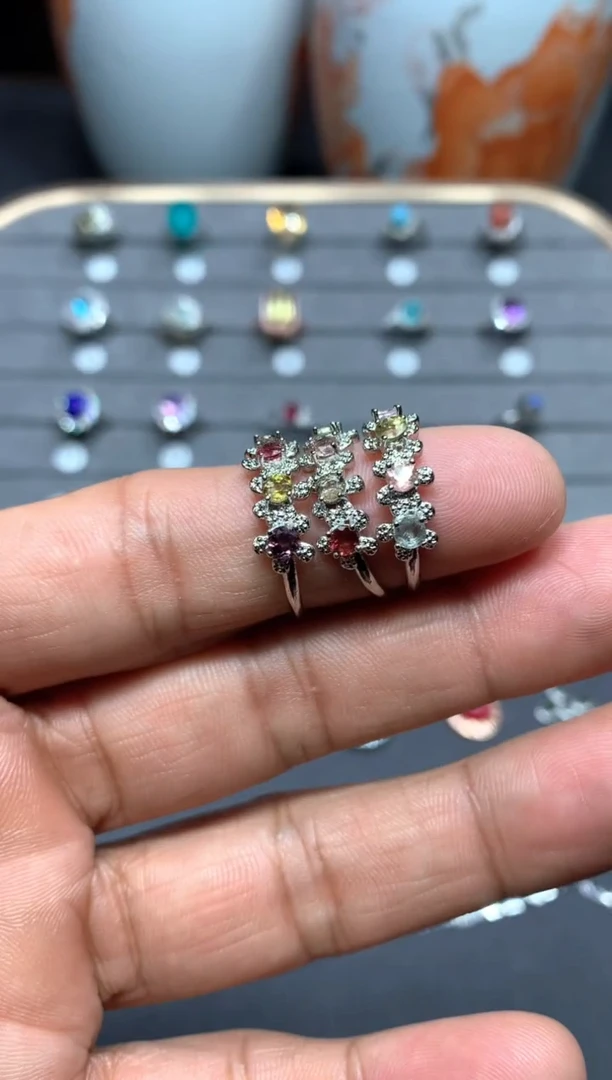 【闪购商品】碧玺戒指未镶嵌W41（随机性发货只发一单）