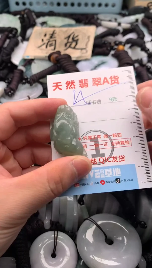 翡翠未镶嵌吊坠(不含链)1