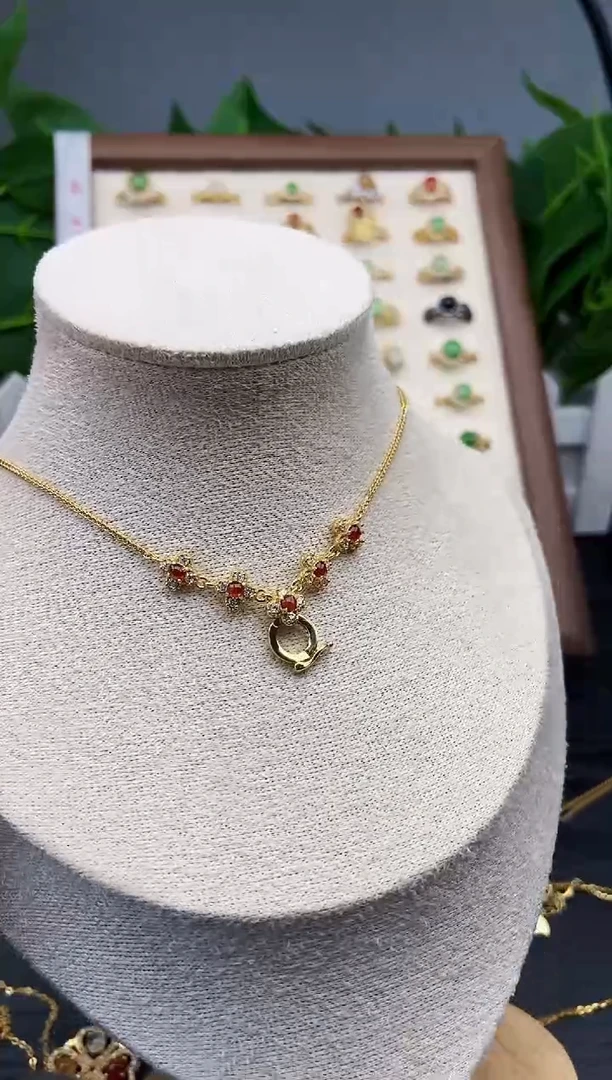 颈饰银S925镶嵌翡翠12