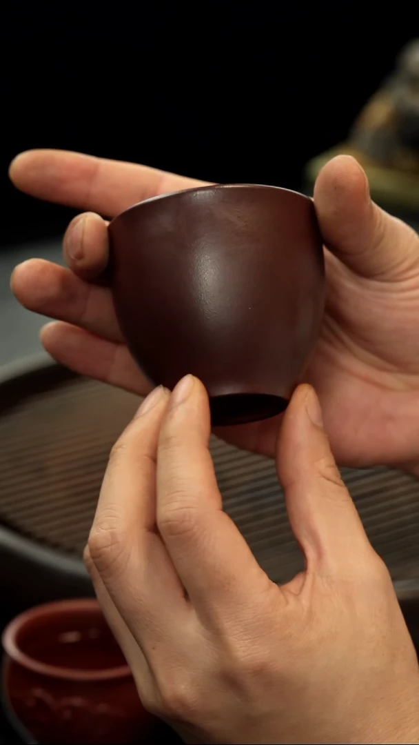 茶壶紫砂石红 玉兰杯