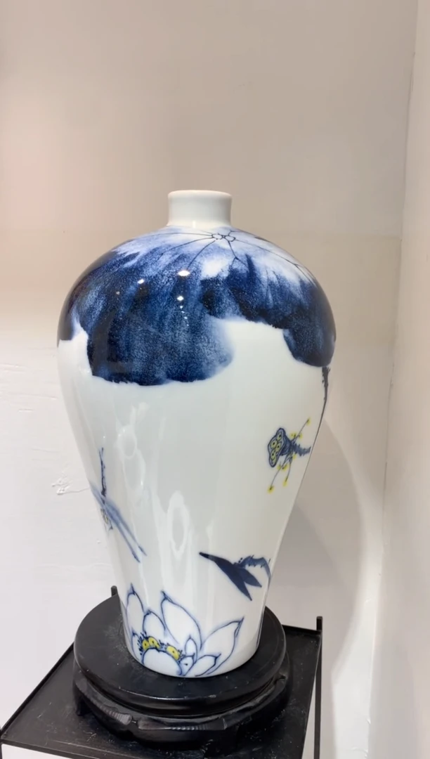 摆件WN问泥景德镇陶瓷花瓶摆件