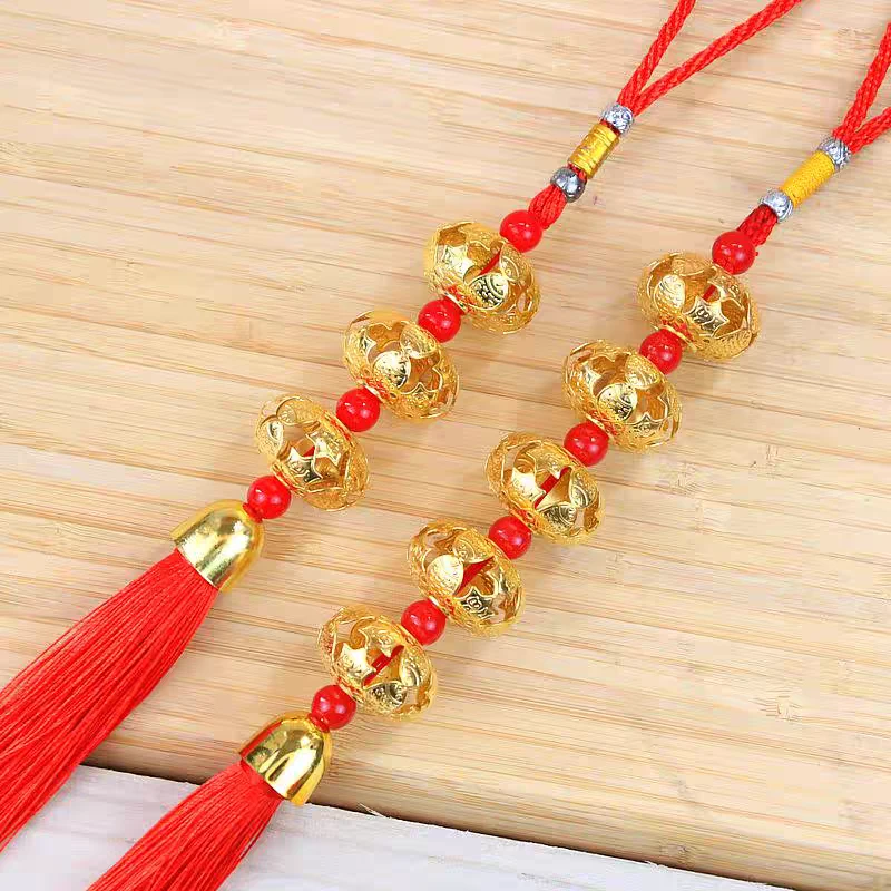 新疆包邮五金福鱼灯笼铃铛挂件新年春节喜庆装饰挂饰