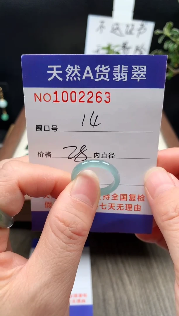 未镶嵌戒指翡翠14#