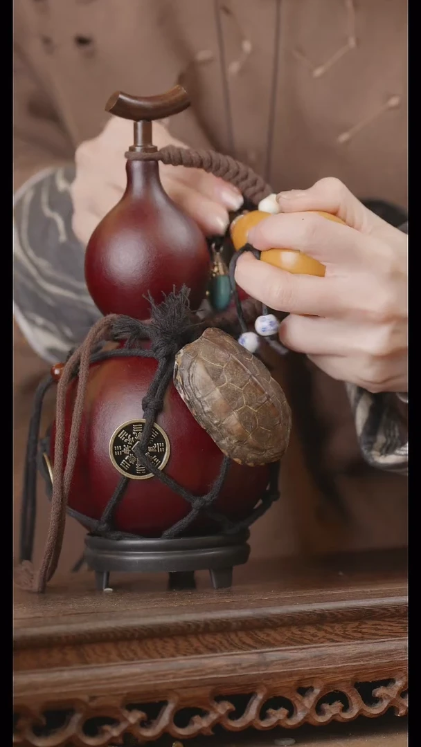 【闪购商品】181号精品天然大漆工艺防渗内胆酒葫芦~