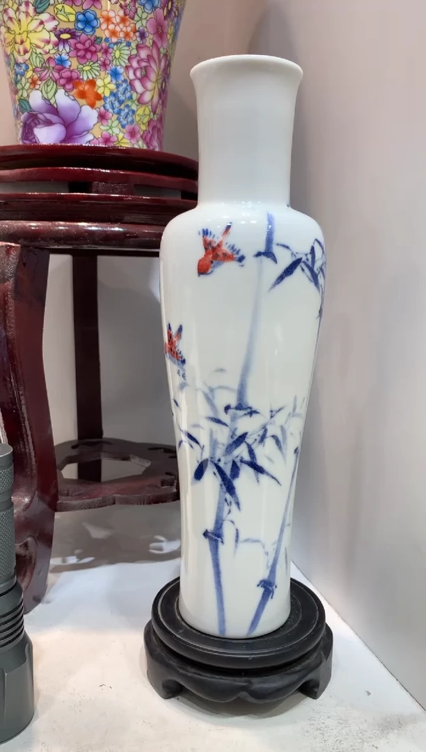摆件WN问泥景德镇陶瓷花瓶摆件
