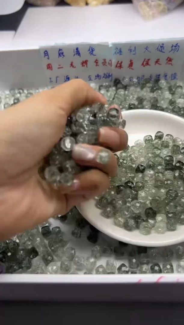 未镶嵌颈饰水晶w2729绿幽灵烤色方糖8mm*10颗