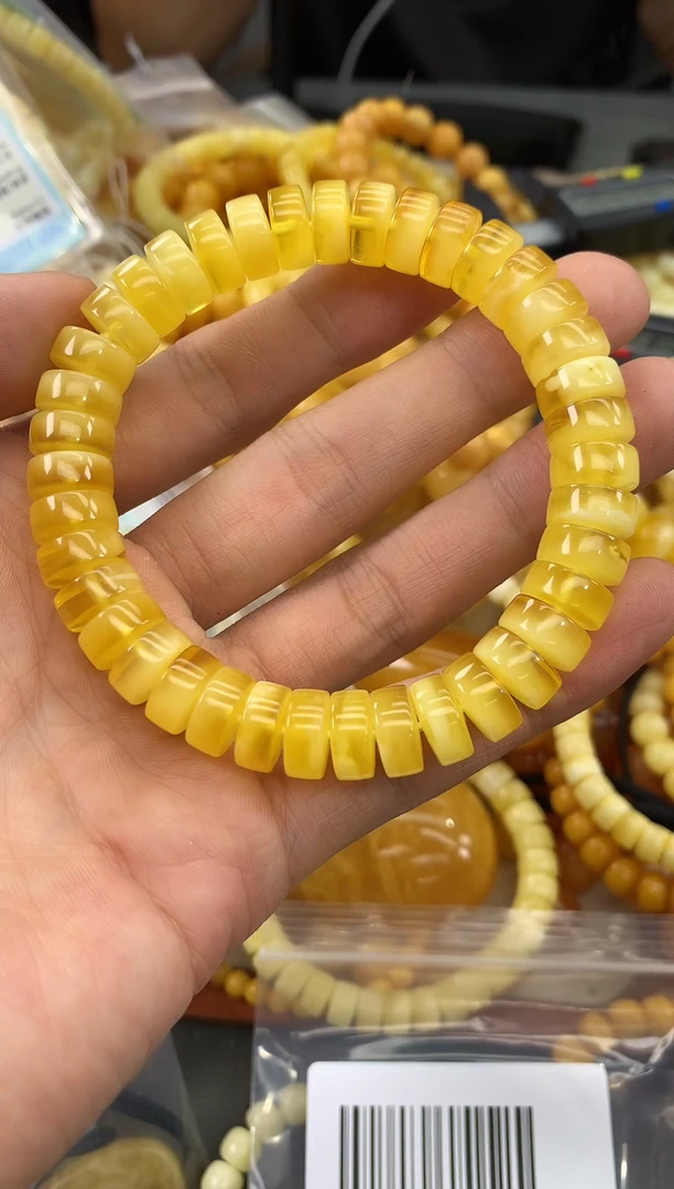 未镶嵌蜜蜡裸石手串