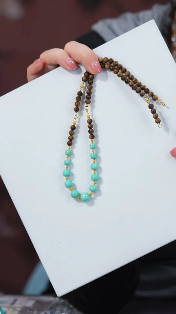 【闪购商品】绿松石项链18K金镶嵌1