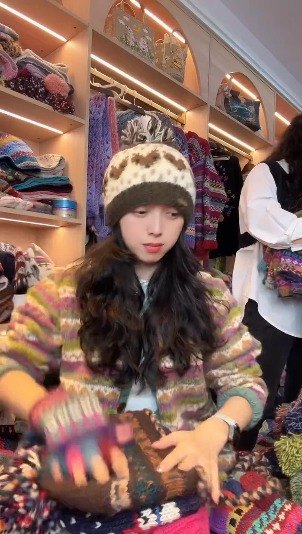 羊毛百羊毛小狐狸单球帽