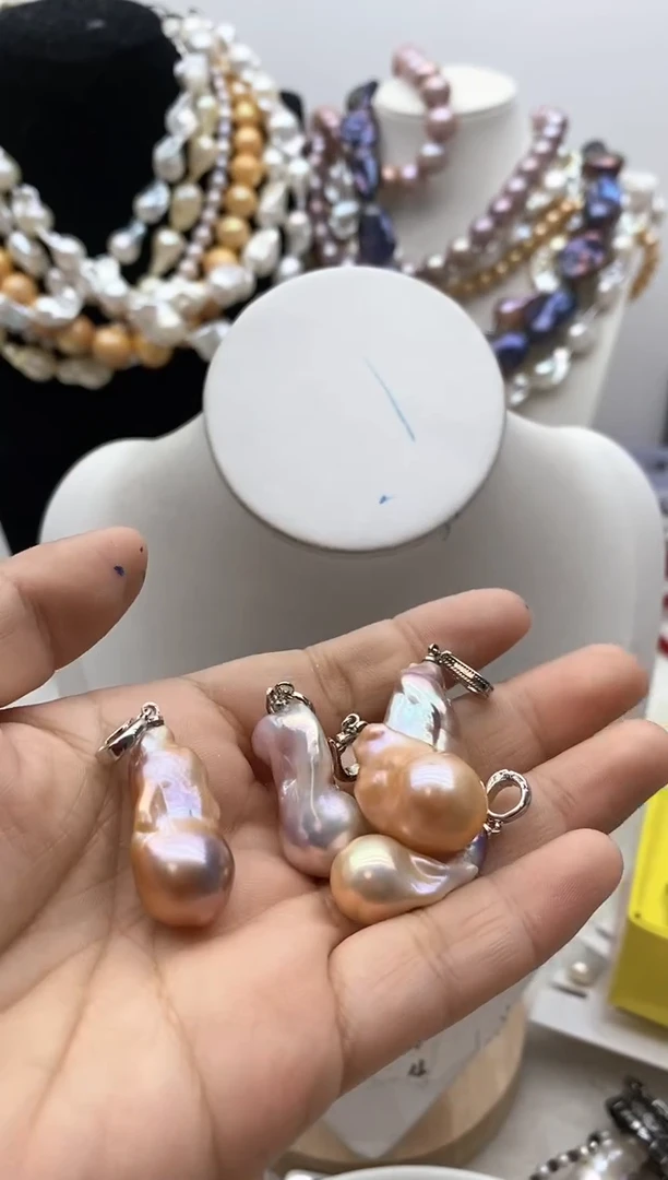 【闪购商品】淡水珍珠颈饰钛钢76