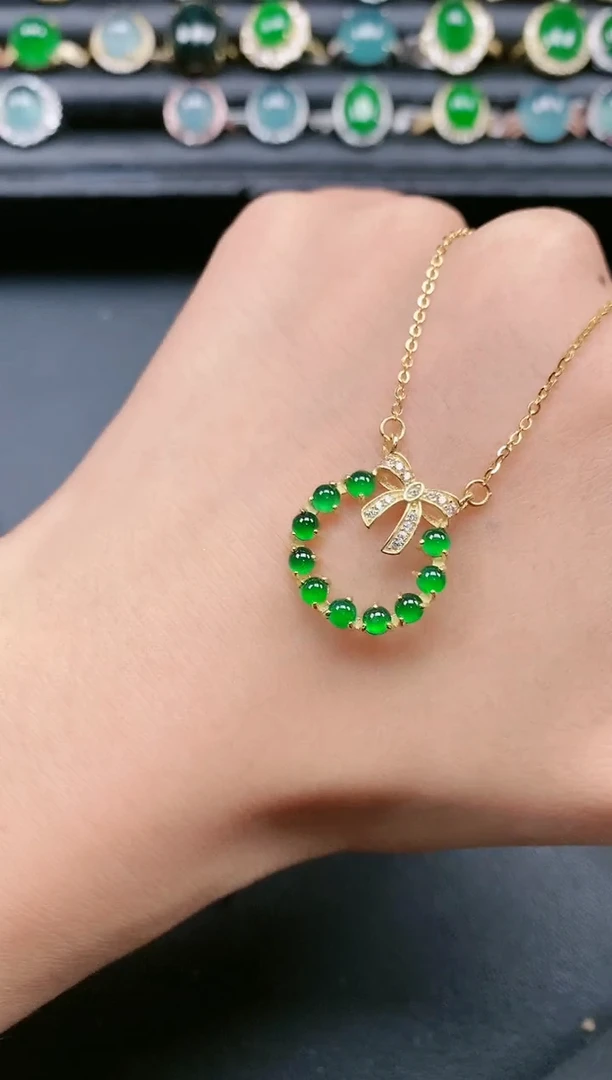 翡翠戒指银S925镶嵌1111