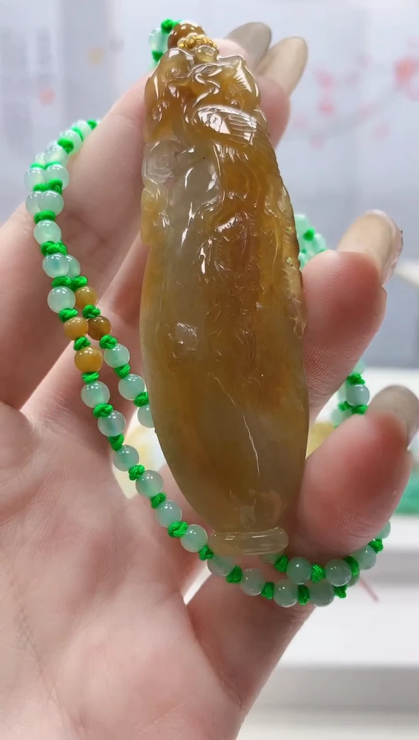 未镶嵌定制翡翠5060jw-毛货挂件150赠珠链