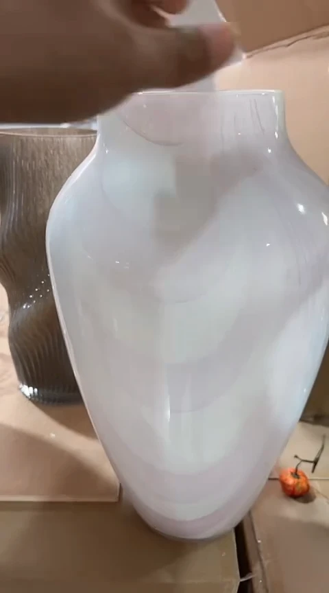 【闪购商品】玻璃白色紫条纹