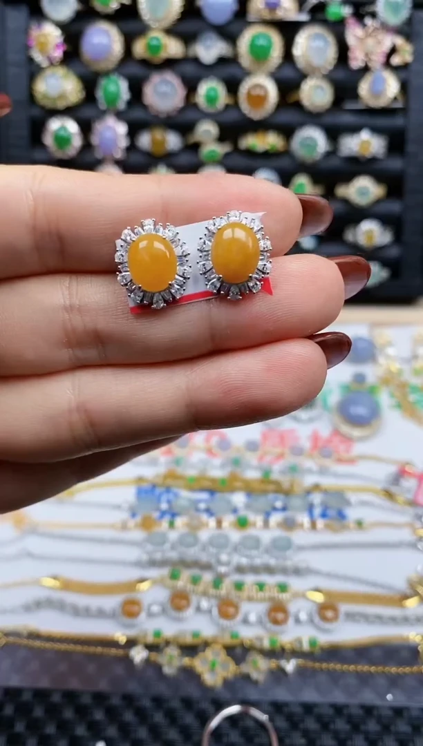 银S925镶嵌戒指翡翠60